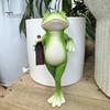 Mini Frog Figurine for Home Miniature Planter Decoration Resin Flower Pot Hugger Waterproof Garden Decor Statue Edge Lover Present
