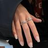 Chessboard Plaid Rainbow Ring Female Light Luxury Minority Design Ins Style Fashion Personality High-Grade Sense S925 Sterling Silver Ring