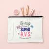 Thank Super Teacher Print Makeup Bag Travel Toiletries Storage Pouch School Pencil Bags Gift for Atsem Avs Aesh Maitress Maitre