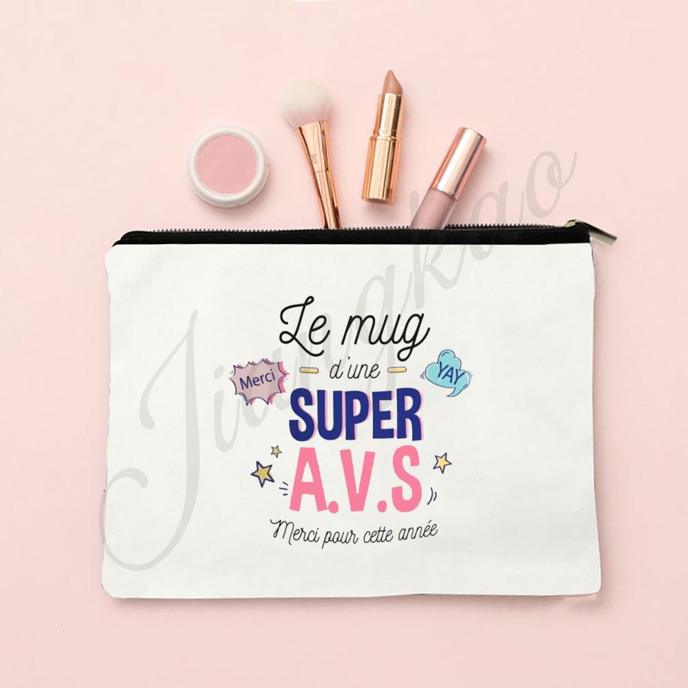 Thank Super Teacher Print Makeup Bag Travel Toiletries Storage Pouch School Pencil Bags Gift for Atsem Avs Aesh Maitress Maitre