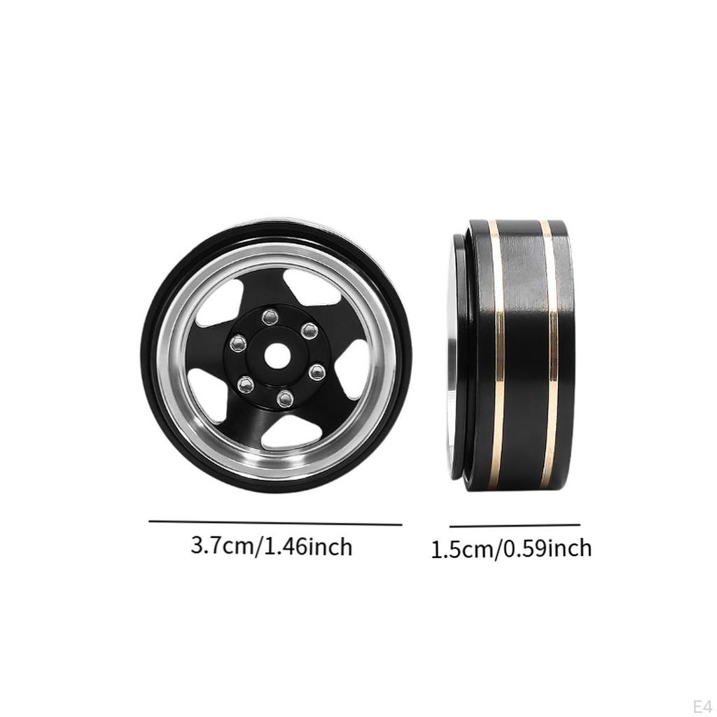 4 Pieces 1.3 Inch Wheel Hubs, Width 1.5 Cm, Metal Outer Diameter 3.7 Cm for -18 1: 18 RC Car, And to