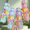 1PC Little Miss Pre K Grad 2026 750ml Color Plastic Sports Water Bottle Leakproof Flip Straw Lid Suitable for Sports Office Home Use