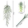 80cm Length Artificial Hanging Vines Plastic Leaves Green Color Artificial Plant Decor 5 Heads Hanging Design