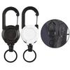 Retractable Keychain, IDs Badge Reel Retractable Badge Holder Steel Cord Keyring