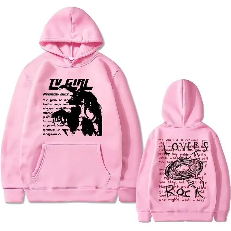 Retro-Fashion Herren-Hoodie TV-Mädchen-Enthusiast Rock-Song bedruckter Hoodie, Französisches Album-Poster, Produkt-Hoodie, warmer Pullover für Herbst und Winter