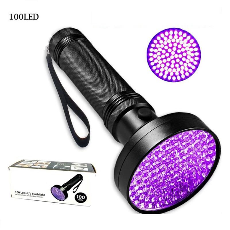 

51/100 светодиодов УФ-фонарик Черный свет 395 Нм Ультрафиолетовый детектор черного света