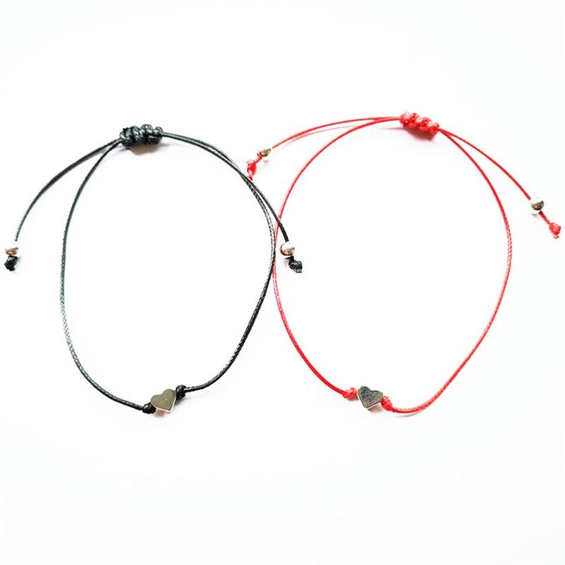 2pcs Sister Couple Bracelet Matching Heart Bracelets Jewelry Gift for Sister Women Birthday Presents for Girlfriend