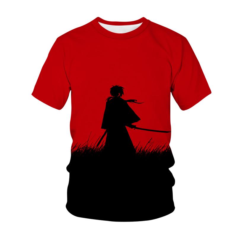 New Rurouni Kenshin T-Shirt Anime 3D Print Streetwear Japanese Samurai Fashion Oversized T Shirt Men Women Harajuku Tops Clothes