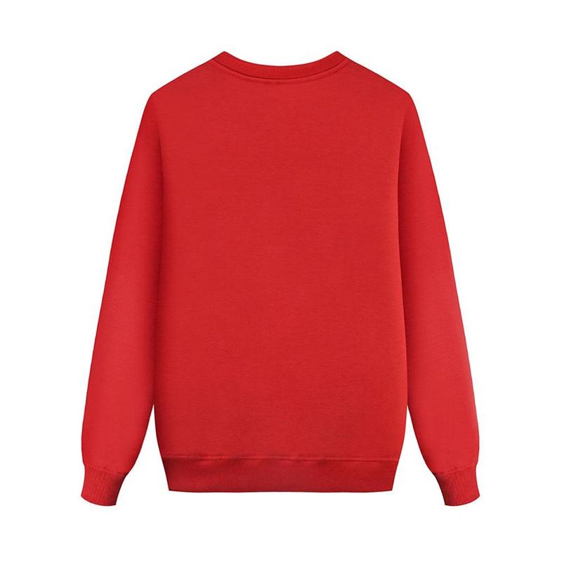 Christmas Fawn Red Round Neck Long Sleeve Sweatshirt Family Pack