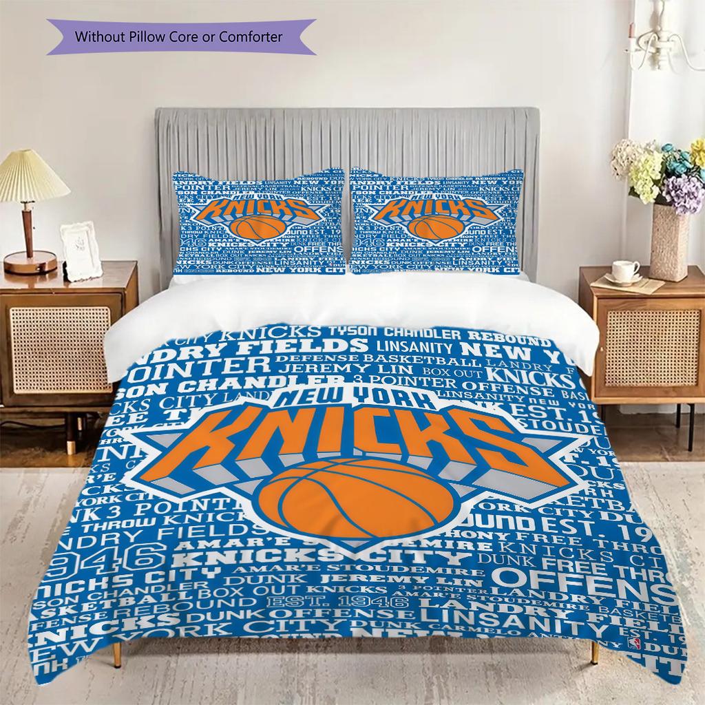 Biancheria da letto Knicks Legacy Basketball Brilliance(1 * copripiumino + 2 * federa, senza nucleo)Set biancheria da letto morbido e confortevole Regalo di Natale compleanno