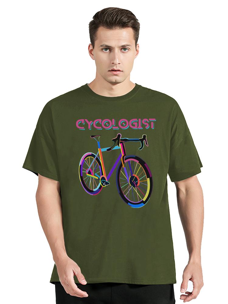 Cyclist Cycling Cycologist T-Shirt Cycling Sport Mountain Bike Oversized T Shirt Cotton Tshirt Casual Fashion Mens Clothes Tops S разноцветный