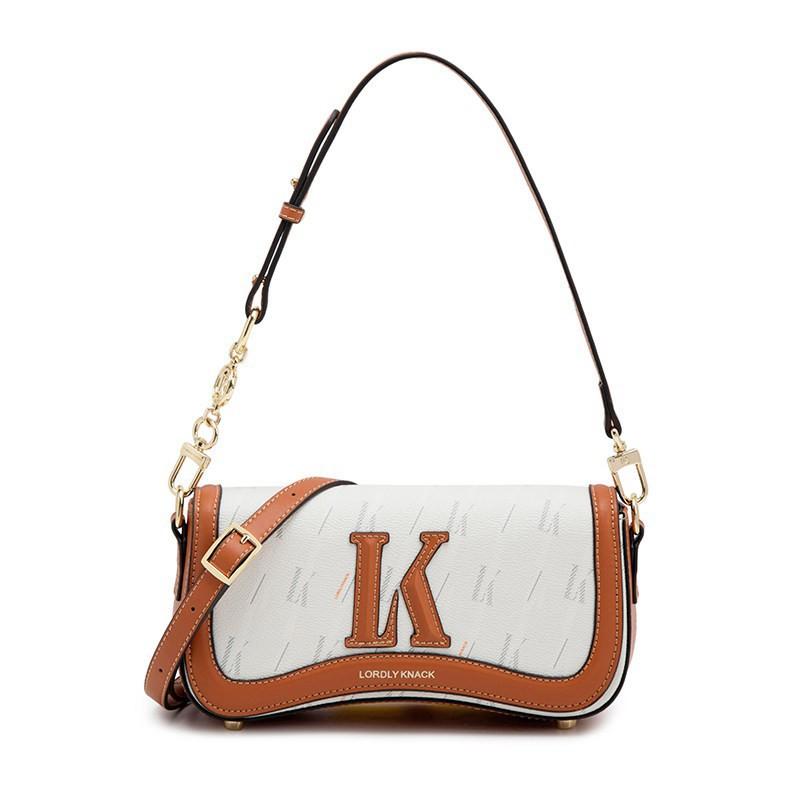 

Small Group Retro Color Contrast French Stick Bag In High-end Simple One-shoulder Underarm білий