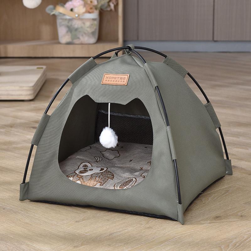 Cat kennel, dog kennel, all seasons, small dog semi-enclosed, detachable, outdoor rainproof pet tent house