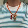 Handmade Chunky Rope Multi Color Ceramics Starfish Octopus Fish Pendant Necklace Summer Beach Shell Y2K Collar Jewelry