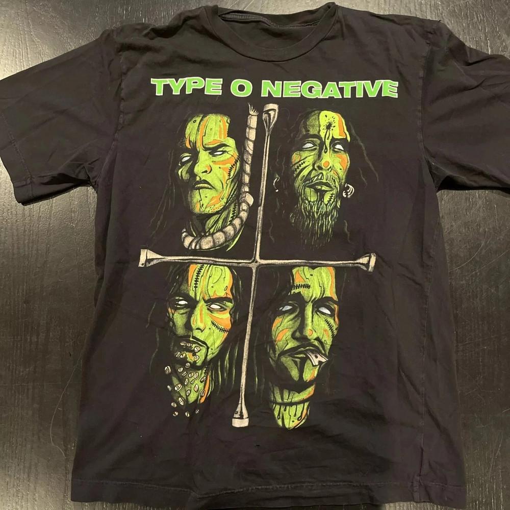 Футболка унисекс с четырьмя лицами группы Type O Negative Made In USA S