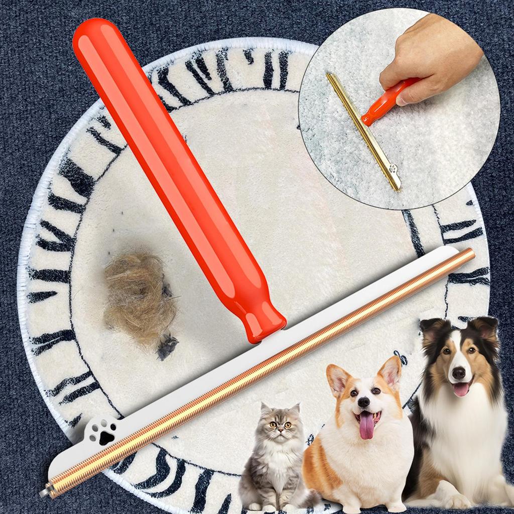 Carpet Rake For Pet Hair Removal Handle Reusable Cleaning Tool Carpet Scraper Broom For Home Apartment Dorm Furniture Floor