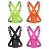 Hi Vis Reflective Safety Vest, Lightweight Adjustable Elastic Jacket with Reflective Strips, Enhances Night Visibility
