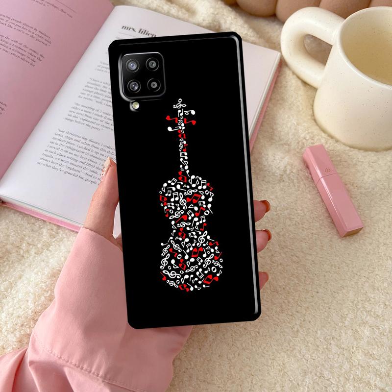 Musical Notes Violin Classical For Samsung Galaxy A56 A54 A34 A14 A06 A16 A26 A36 A12 A32 A52 A13 A33 A53 A15 A35 A55 Case