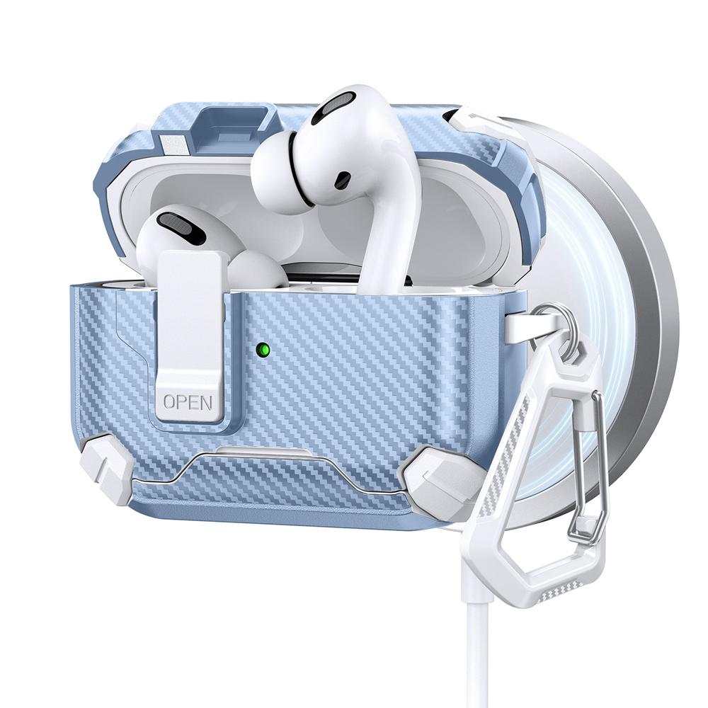 KEYSION Magnetic Automatic Switch Earphone Case for Airpods Pro 3 Pro 2 Shockproof Phone Stand Hook Headphone Cover for AirPods 4