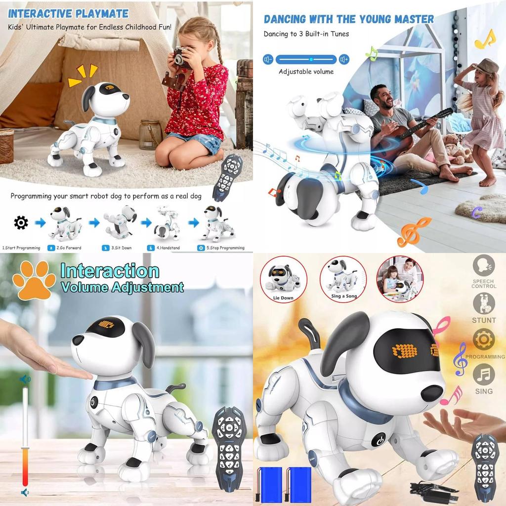 Innovative Remote Control Programming Trick Dog Interactive Robot Toy For Kids