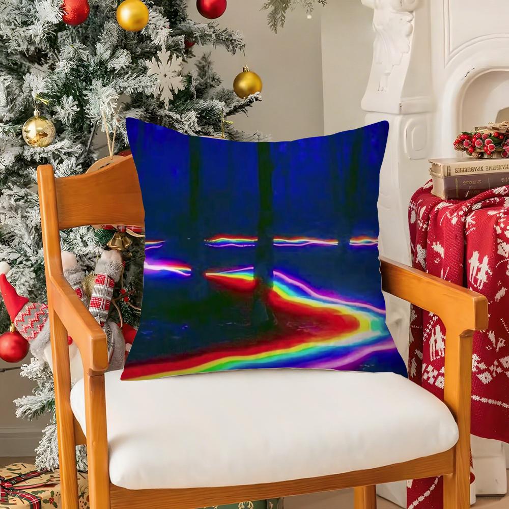 

Cool Nneon core Pillow Case Silky Short Plush with Invisible Zipper Dustproof Sofa Cushion Cover for Home Decor 30x30cm