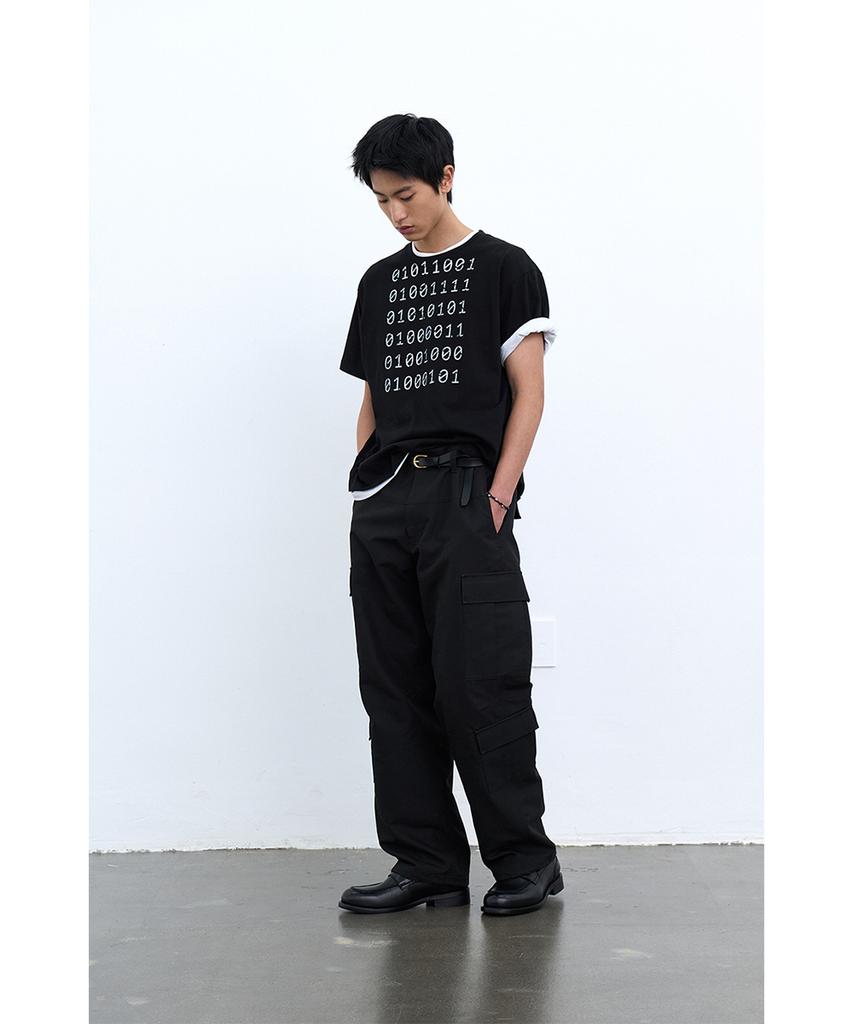 YOUCHE PRET A PORTER Sq Field Cargo Trousers Black