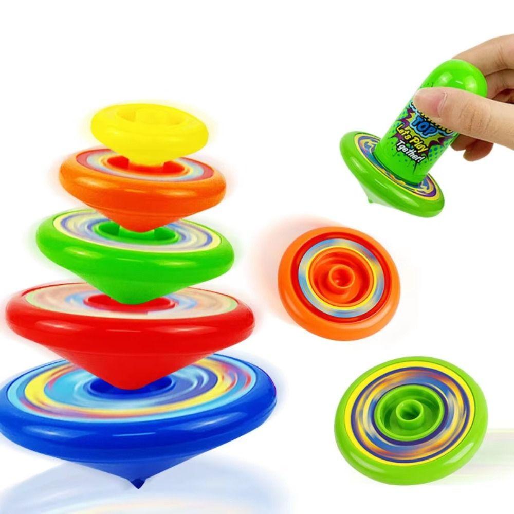 Interesting Flying Stacking Gyroscopes Gyro Folding Launcher Gyroscope Set  Kids Toy