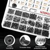 1470pcs M2 M3 M4 Flat Head Hex Screws Set,Metric Machine Screw Assortment With Wrench