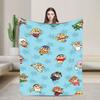 Cute Cartoon Crayon Shin-chan Blanket  Wool Funny Breathable Throw Blankets for Home Textile Decor