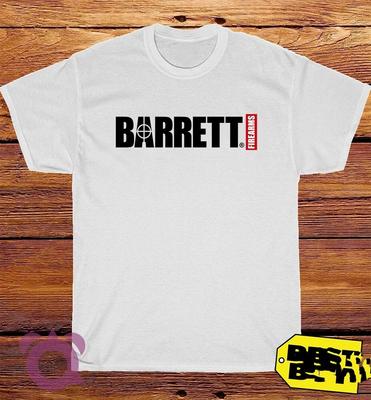 2025 New Barrett Firearms Logo Printed Unisex Street Fashion Trend Short Sleeved Pure Cotton Round Neck