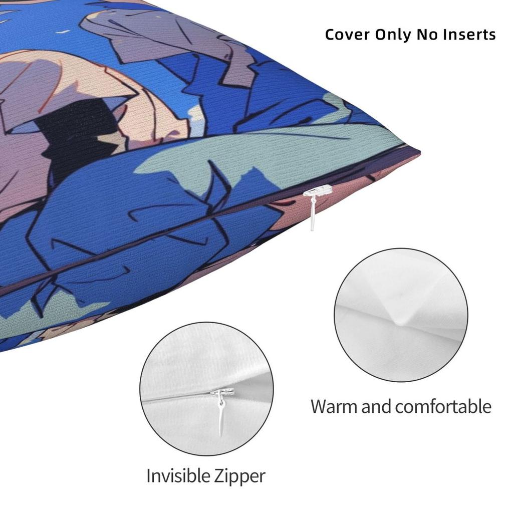 Y2K Bed HXH Gon And Killua HunterDecor Pillowcase Stuff Pillow Covers Zippered Multiple Sizes