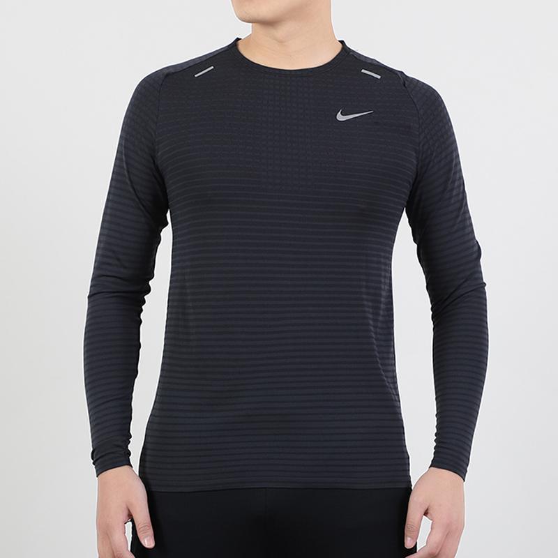 Nike TechKnit Ultra Running Training Fitness Shirt Men Tops Black CJ5347-010