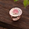 Enamel geometric flower elastic ring, women's fashion high-end rose alloy ring