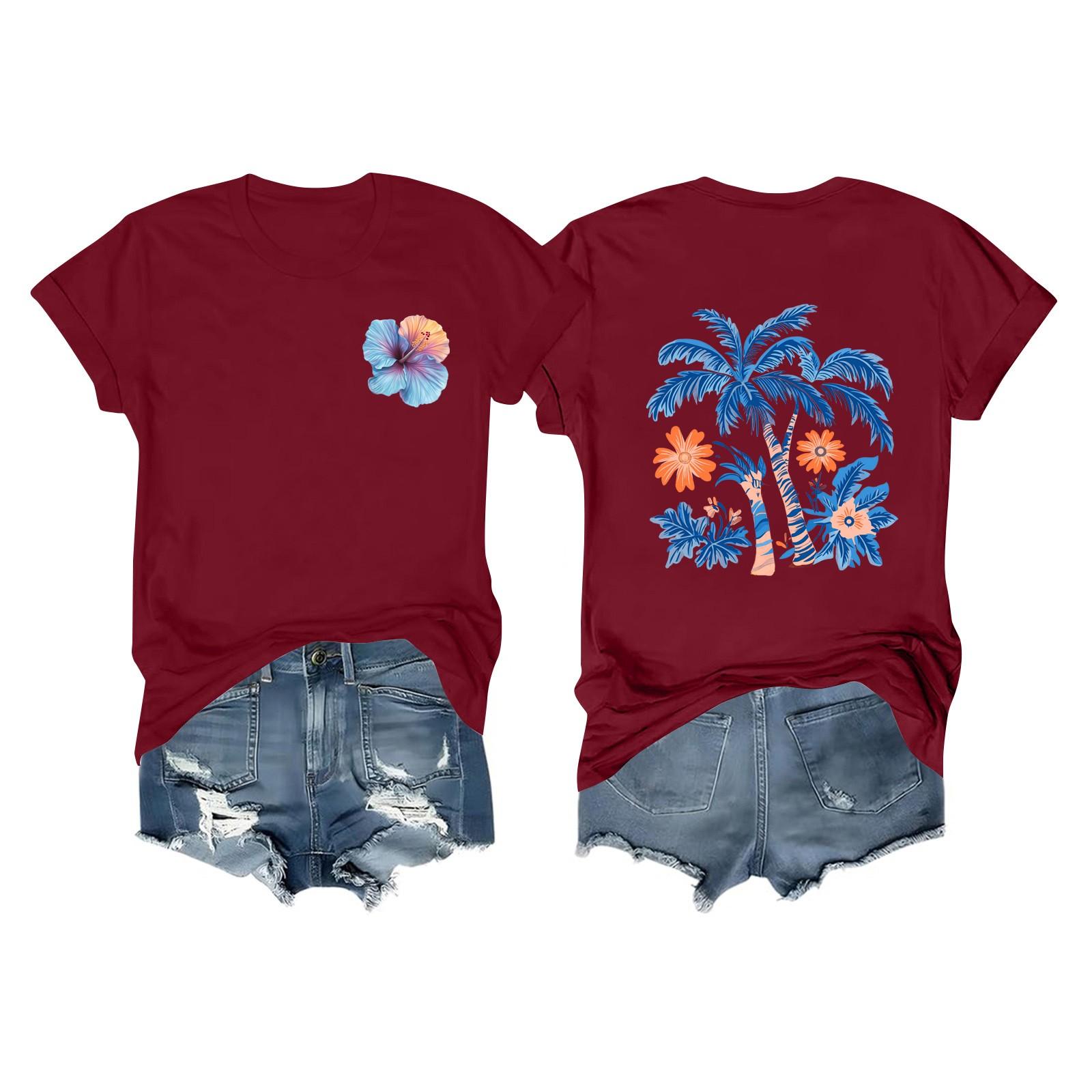 

Футболки для малышей, девочек и мальчиков, детские футболки с короткими рукавами и принтом для мальчиков и девочек 120 винный