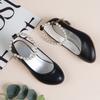 Girls' High-heeled Leather Shoes Spring Children's High-heeled Middle-aged Kid's White Wedding Host Show Princess Dress Shoes