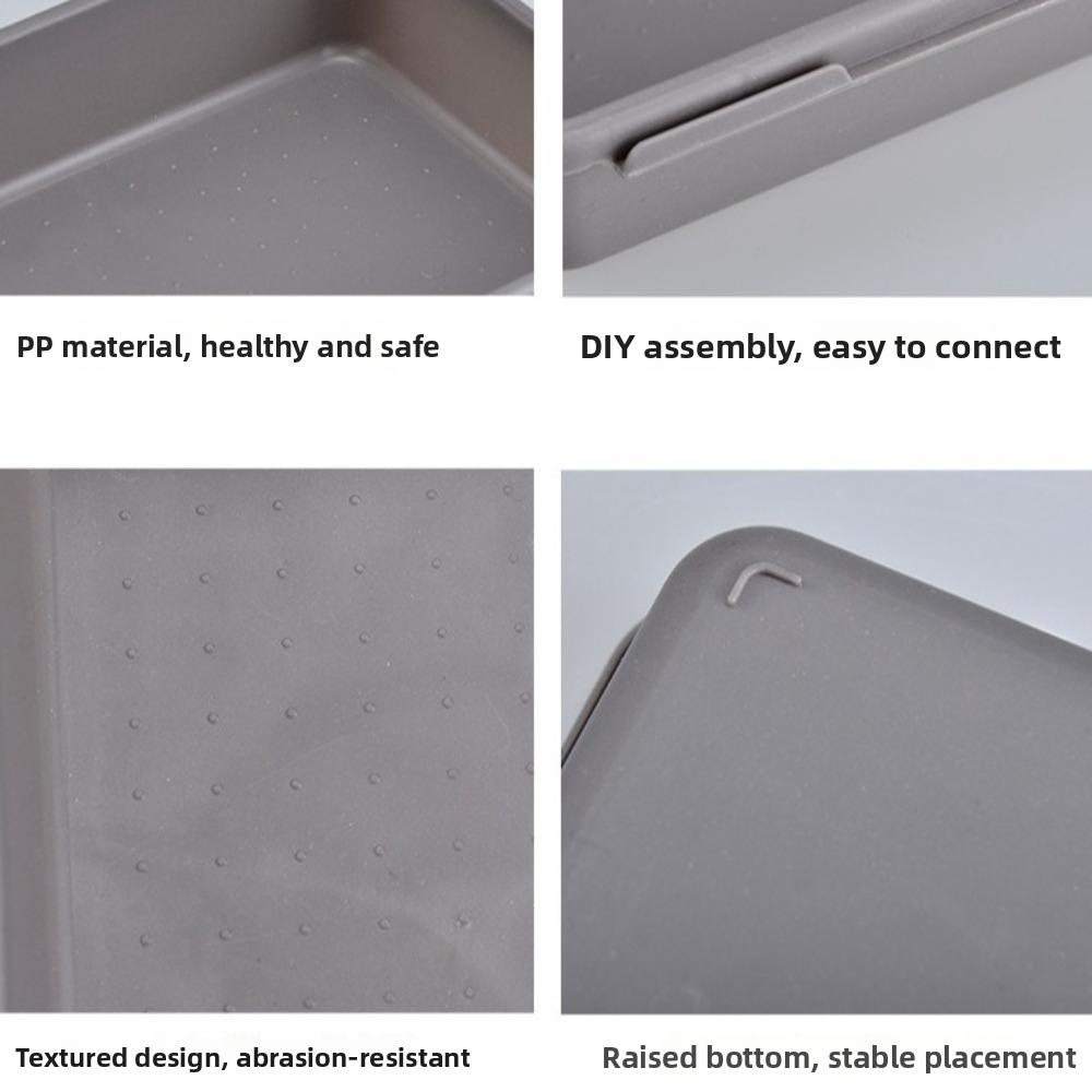 8PCS/SET Plastic Makeup Organizer Boxes Stackable Sundries Divider Holder Jewelry Boxes Bathroom
