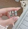 Sweet And Cool, Colorful Row Diamonds, Shiny Zir*****Pen Ring, Female Colored Treasure, Elegant Temperament, Niche, High-End Sense, Index Finger Tide