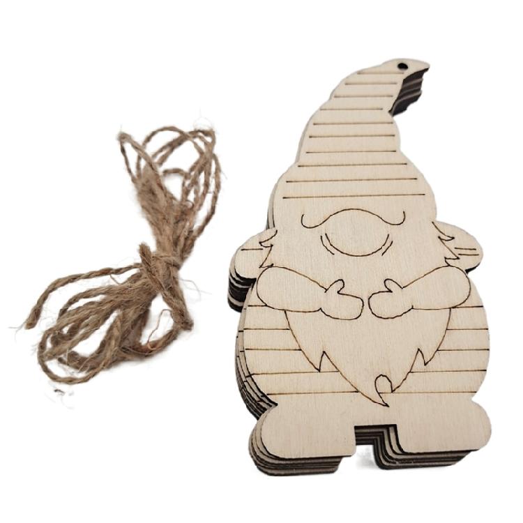 10 Pcs Christmas Dwarf Wooden Decorations for Windows Trees Hanging Decorations