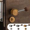 Black Walnut Vintage Door Lock Creative Design Modern Door Knob Security Door Bar  Bedroom Use