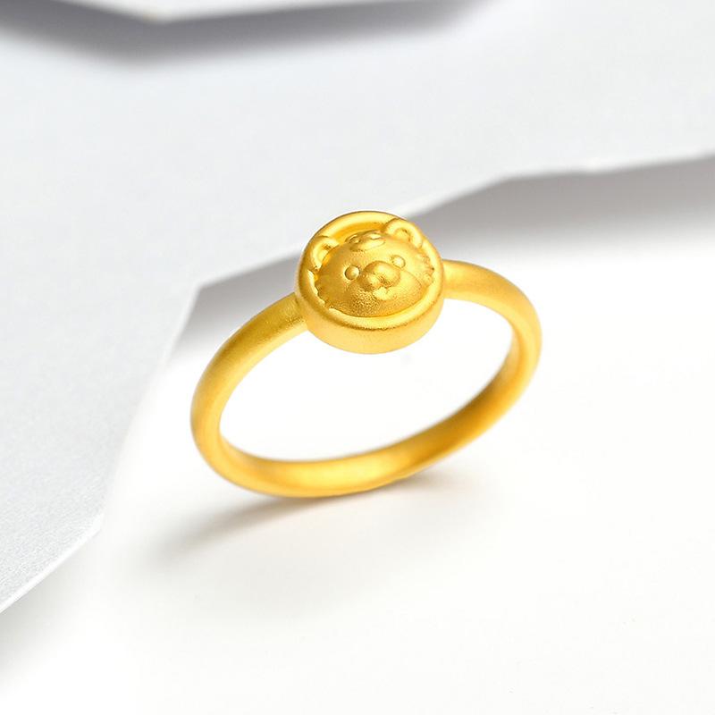 

Brass Adorable Goldplated Cartoon Tiger Ring Perfect For Zodiac Gifts And Occasions Special