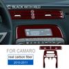 Real Carbon Fiber Sticker for Chevrolet Camaro 2010 2011 Accessories Interior Trim Car Air Conditioning Switch Panel Cover