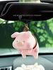 1Pc Cute Pink Pig Car Hanging Ornament – Perfect for Car Interior Decoration, Adding Whimsy and Fun to Your Vehicle.