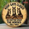 Vintage Horse Metal Sign Rustic Wall Art Home Garage Cafe Decor Gatekeeper
