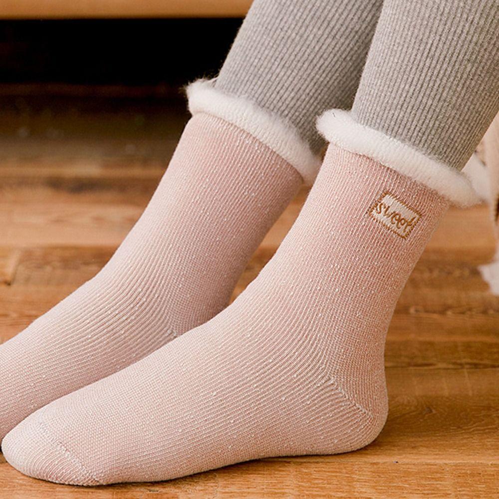 Super Thicker Mid-calf socks Thermal Warm Winter Plush Socks Women Socks Terry Socks Thick Hosiery