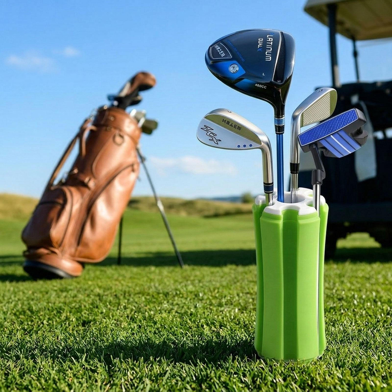

Club Holder, Ideal for Practice Trips And As A Storage Option Outdoor , Holds 6 . зелёный
