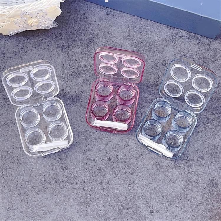 Convenient Contact Lenses Storage Box With Tweezers And Suction Wearing Tool Great For Travel And Office Student Use