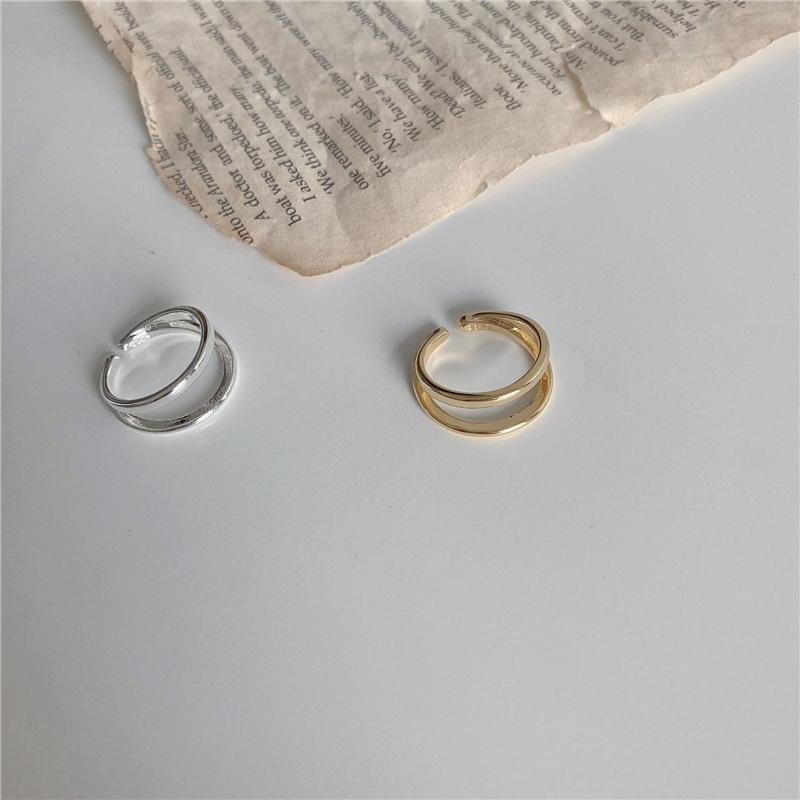 Korean-Style Retro 3D Adjustable Ring for Women - Trendy Irregular Design, Internet Celebrity Favorite