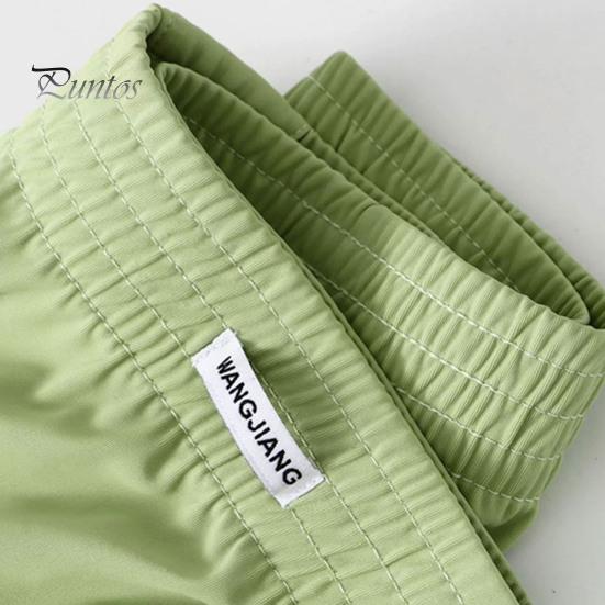 Men Panties Summer Loose Cool Boxers Soft Breathable Fabric Elastic Waistband Quick-Drying Solid Color Pajama Pants