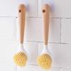 Wood Wash Pot Brush Wood Handle Brush Multi-functional Long Handle Kitchen Stovetop Decontaminator Cl… More Plastic handle #C1D64#