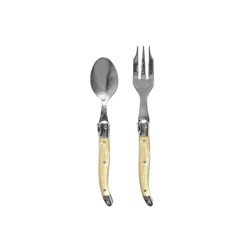 Jangneron LAGUIOLE Marble Beige Teaspoon & Teafork Set